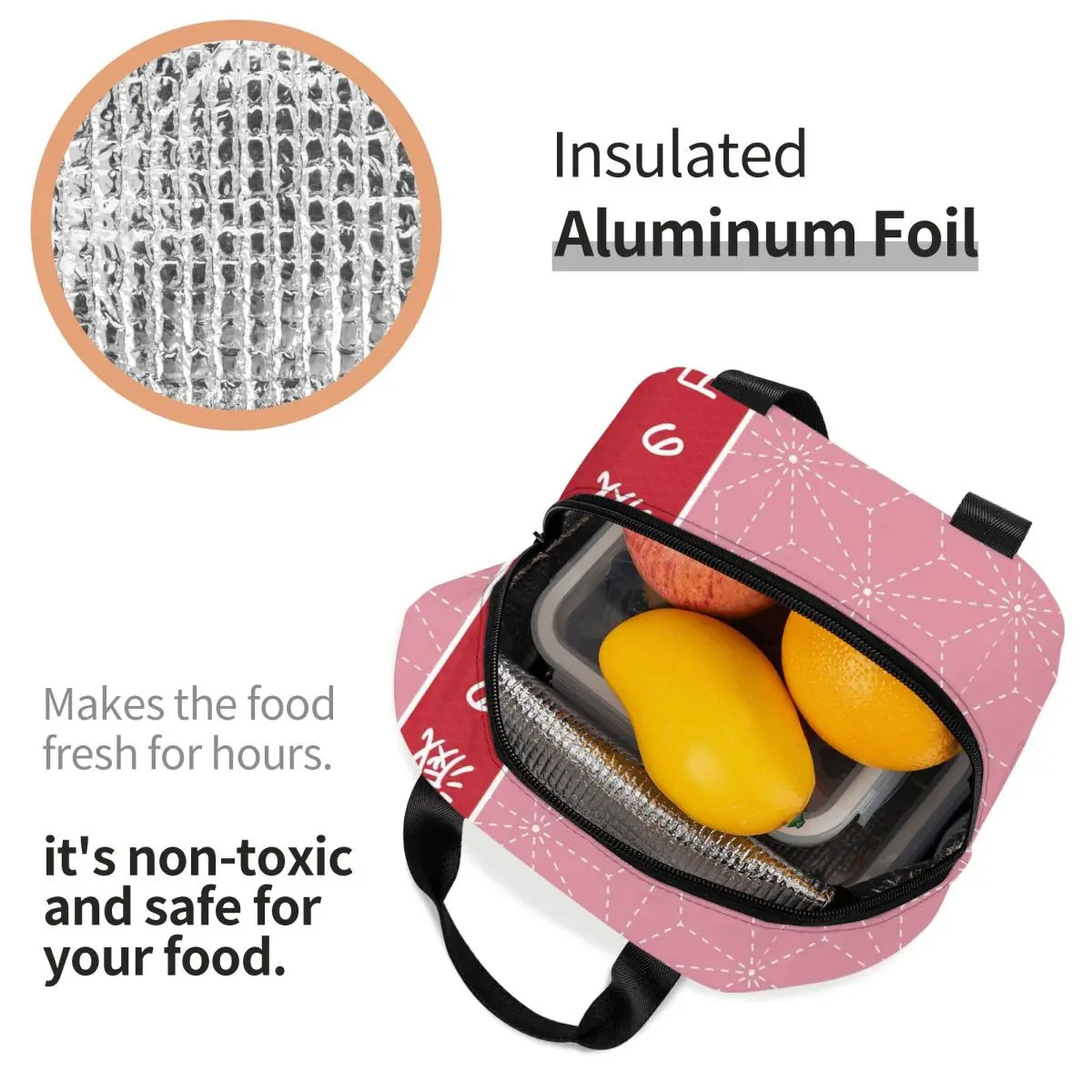 Kimetsu No Yaiba Anime Thermal Insulated Lunch Bag Women Demon Slayer Nezuko Lunch Container for Outdoor Picnic Storage Food Box 251029