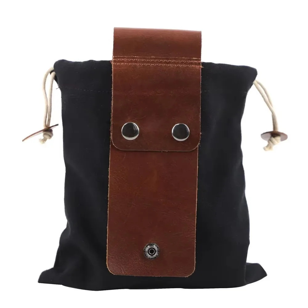 Portable Outdoor Waist Bag PU Leather Foldable Sports Bag Hanging Tool Bag Organizer Bag 251021