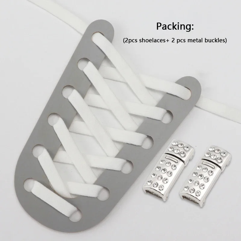 Diamond Magnetic Shoe Laces Without Ties Metal Lock Elastic Shoelaces For Sneakers 1 Second Quick On And Off Lazy Shoelace 251029