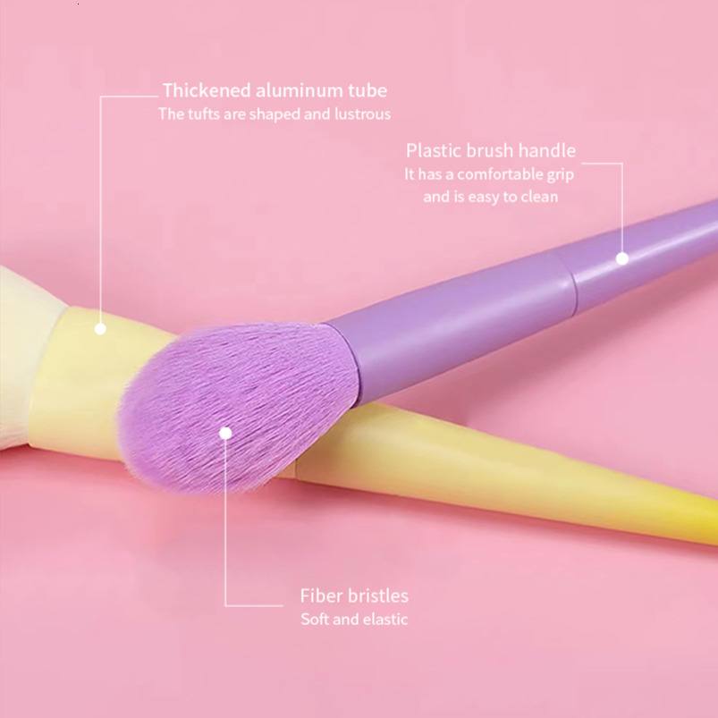 17-Piece Macaron-Colored Makeup Brush Set: Candy-Dream Rainbow Makeup Brush Collection Beauty Tools