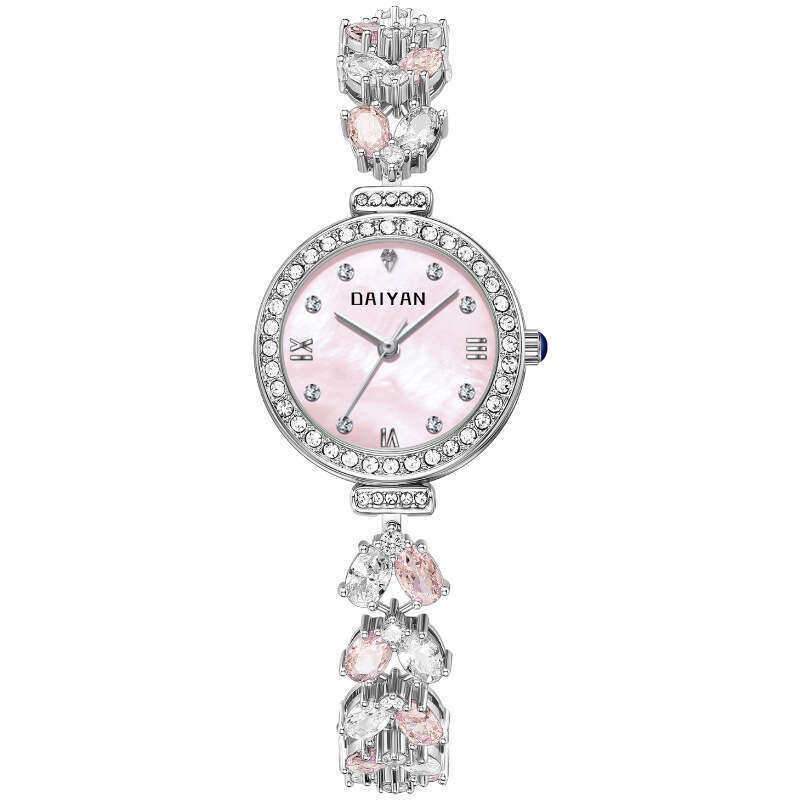 Daiyan Mermaid for Women, Elegant Niche Simple Mother-of-Pearl Small Dial Ladies' Watch with Bracelet, Super Fairy