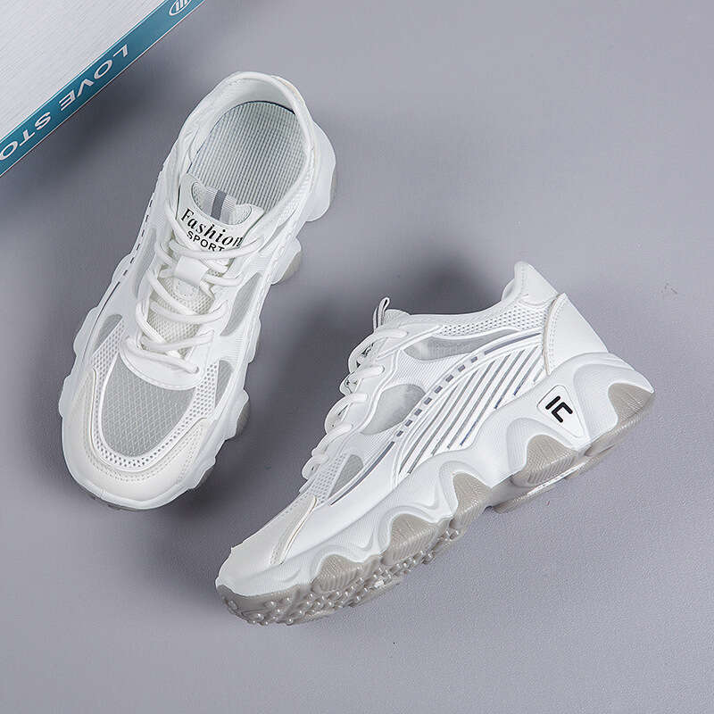 Breathable Mesh Women's Shoes 2025 Spring Summer Trend New Flat Thick Sole Versatile Casual Sneakers for Women