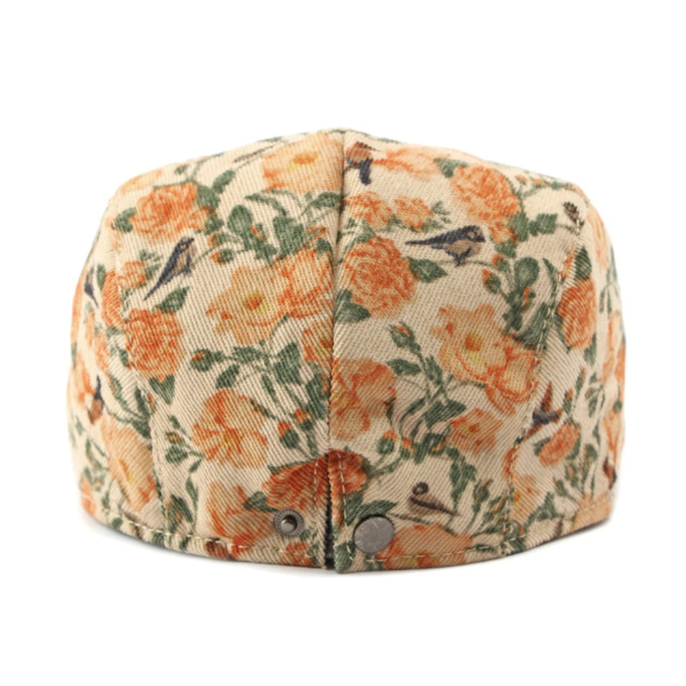HT4405 Autumn Winter Hat Caps for Men Women Retro Floral Artist Painter Beret Adjustable Ivy Flat Cap Male Female 251013