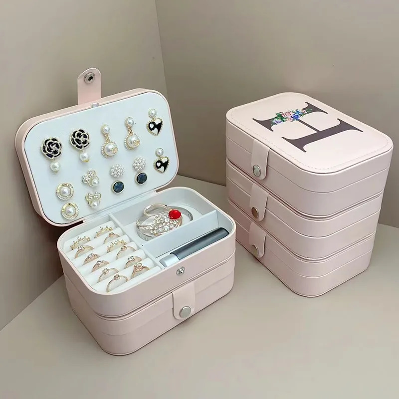 Personalised Travel Jewelry Box Custom Name Portable Case Leather Friend Gifts Christmas 251013