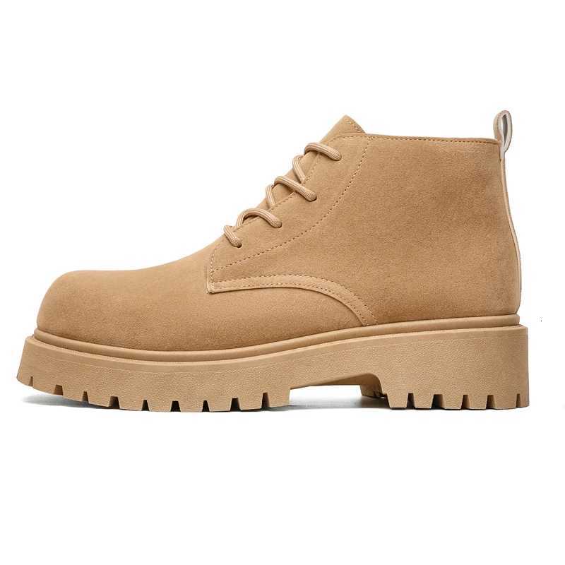 New High Top Retro Low Top Workwear Shoes Autumn Lace Up Mens Boots Casual Shoes Lace Up Mens Shoe Frosted Wearresistant Sole Z251029