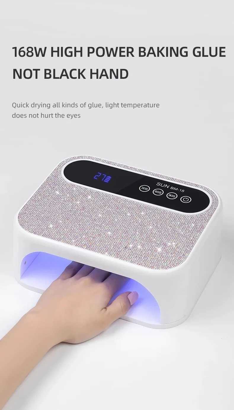 168W Rechargeable UV 42LEDS Nail Lamp Professional Dryer Cordless Gel Polish Drying Lamp For Manicure J251115