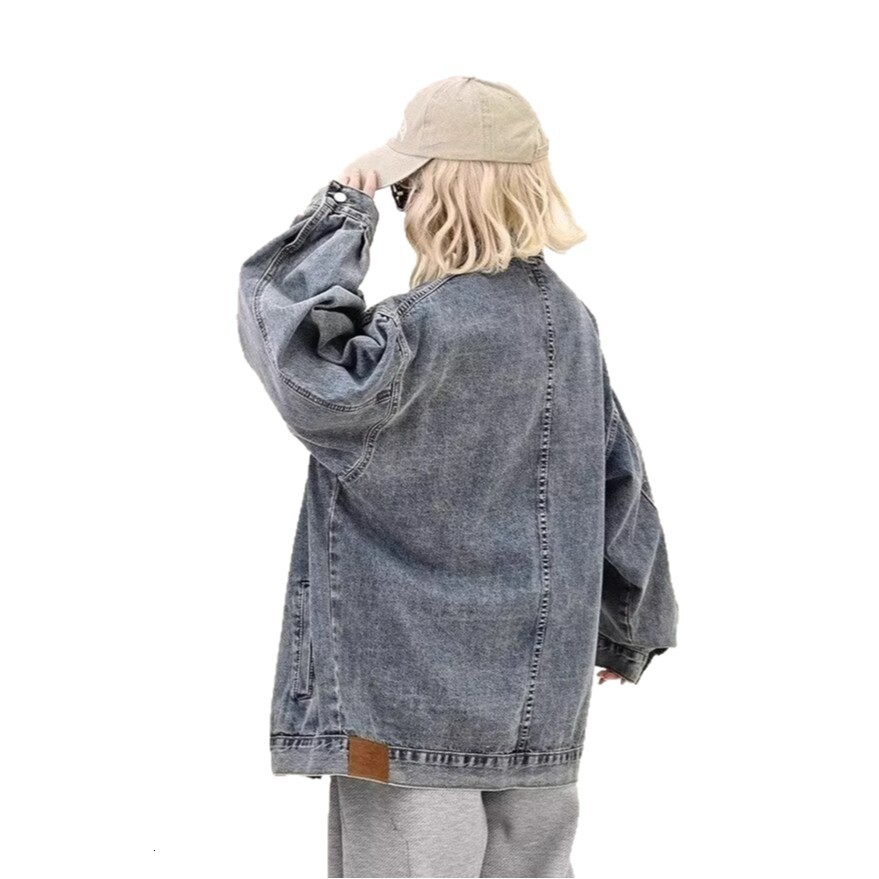 American Style Zipper Design Designer Jacket Denim Jacket For Men Spring And Autumn High Street Trend Plus Size Loose Workwear Jacket