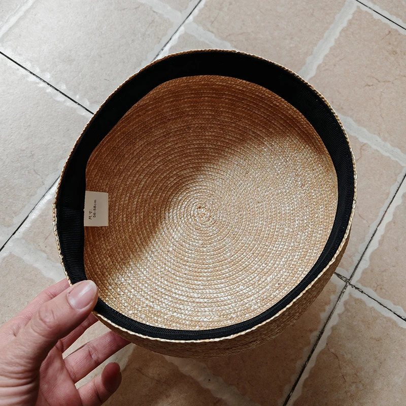 French Beret Hat Women Straw Cap Summer Woven Sun Church Derby Party Hostesses Pillbox Millinery Fascinator Base 251013