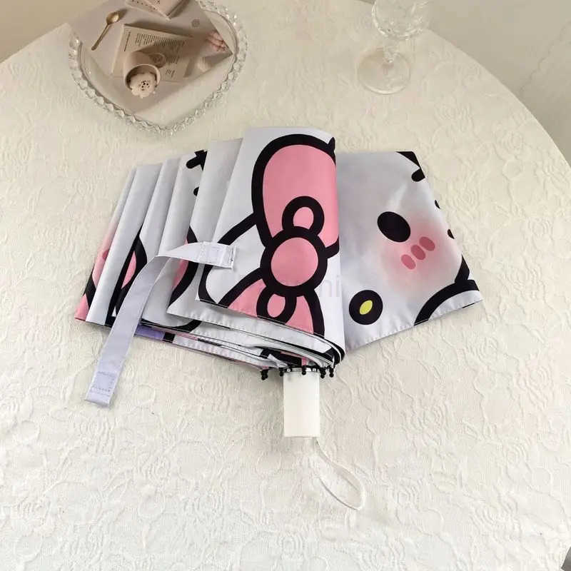 Sanrio Hellokitty Folding Umbrella Rain And Shine SunProof And UltravioletProof Sunshade Outdoor HandInHand Umbrella L251029