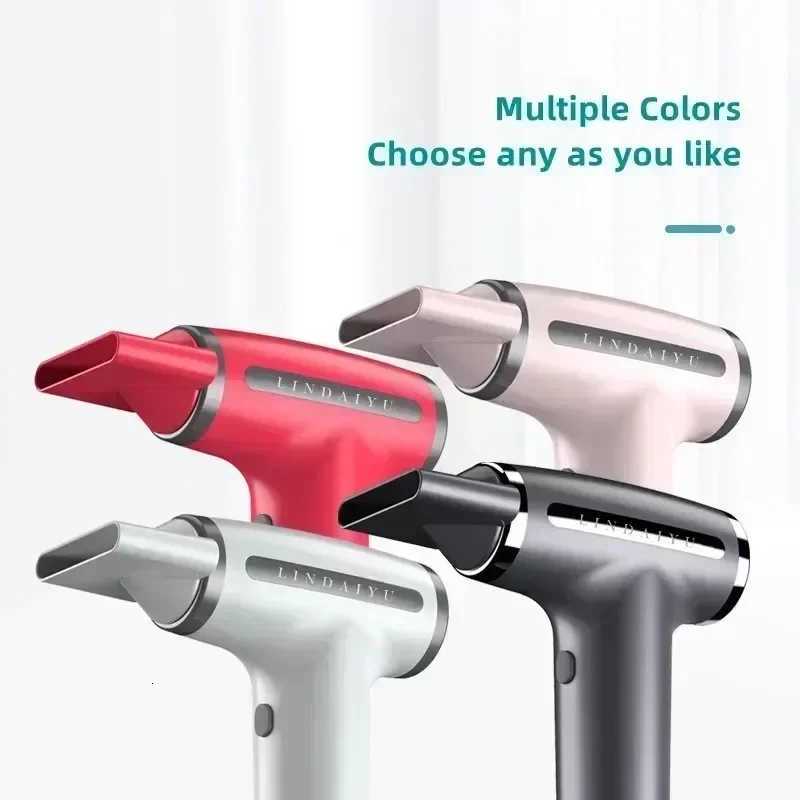High Speed 000RPM 4 in Wireless Hair Dryer Multifunctional Air Duster Travel USB Rechargeable Only Cold Wind Blow Dryer W251029