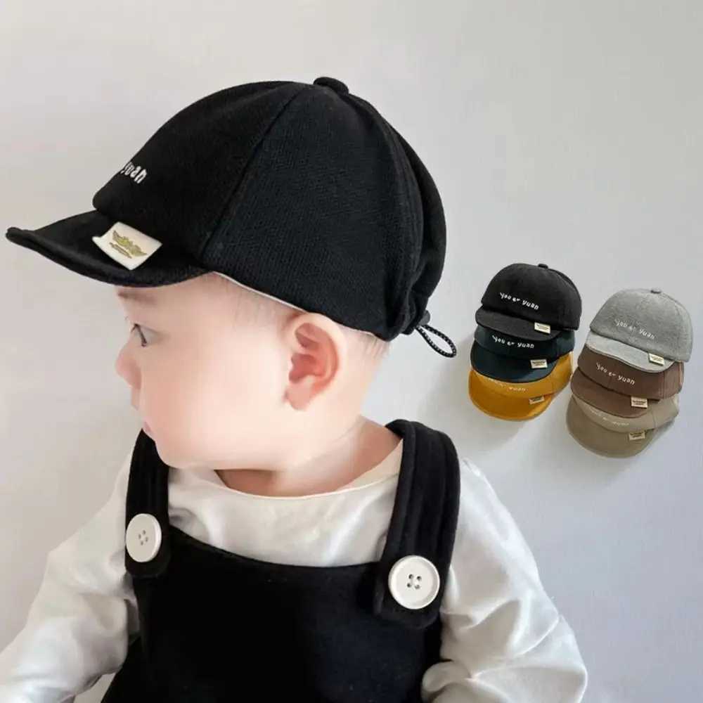 Casual Solid Color Baseball Cap Softbrim Simple Letter Duck Tongue Cap Adjustable Sun Hats for Baby251028