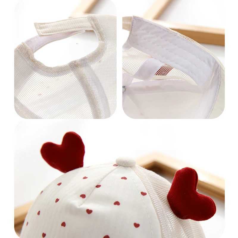 Red Bow Girls Mesh Duck Tongue Hat 06Month Baby Sun Hats Summer Children Sunscreen Visors Cute Cartoon Infants Net Peaked Cap251028