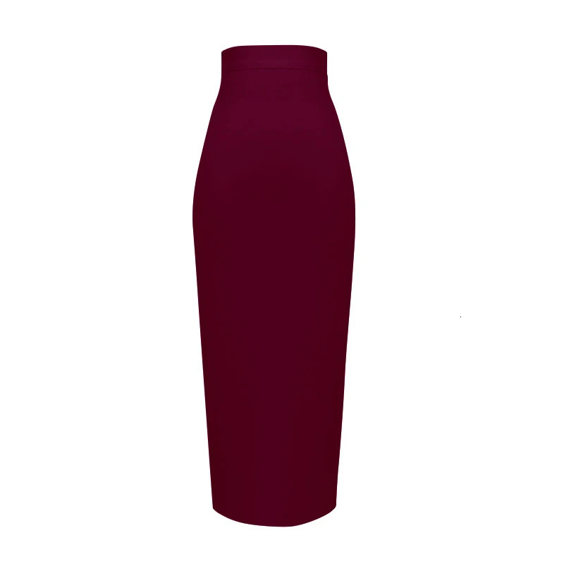 Wholesale Womens Elastic Candy Color Bandage Skirt Bodycon Midi Calf Pencil Skirt For Elegant Ladies Formal Business Skirts 251028