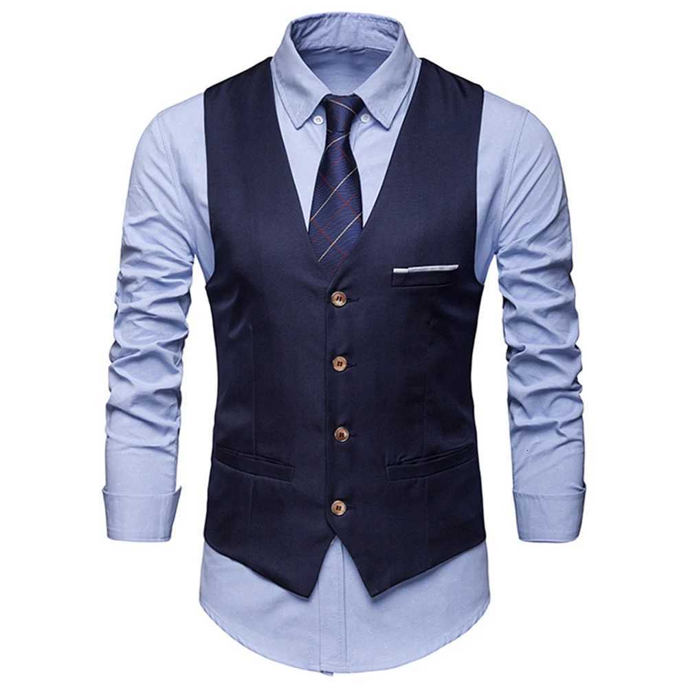 I Jewelry S6XL Mens Suit Vest Male Waistcoat Gilet Homme Casual Sleeveless Formal Business Vest chaleco hombre W251029