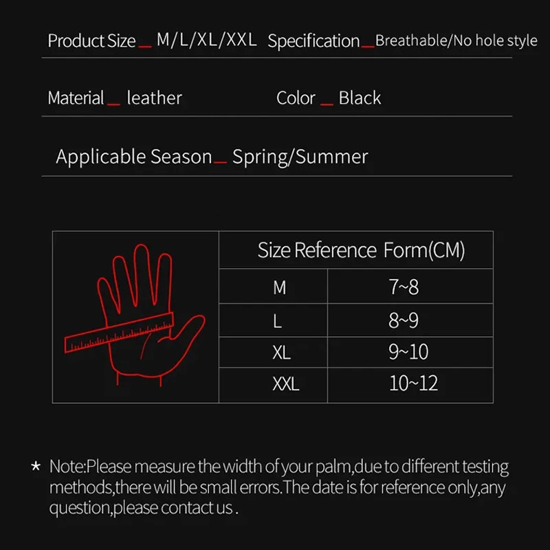 Summer Motorcycle Fingerless Gloves Accessories Goatskin Leather Half Finger Motocross Gant Moto Guantes Verano 251013