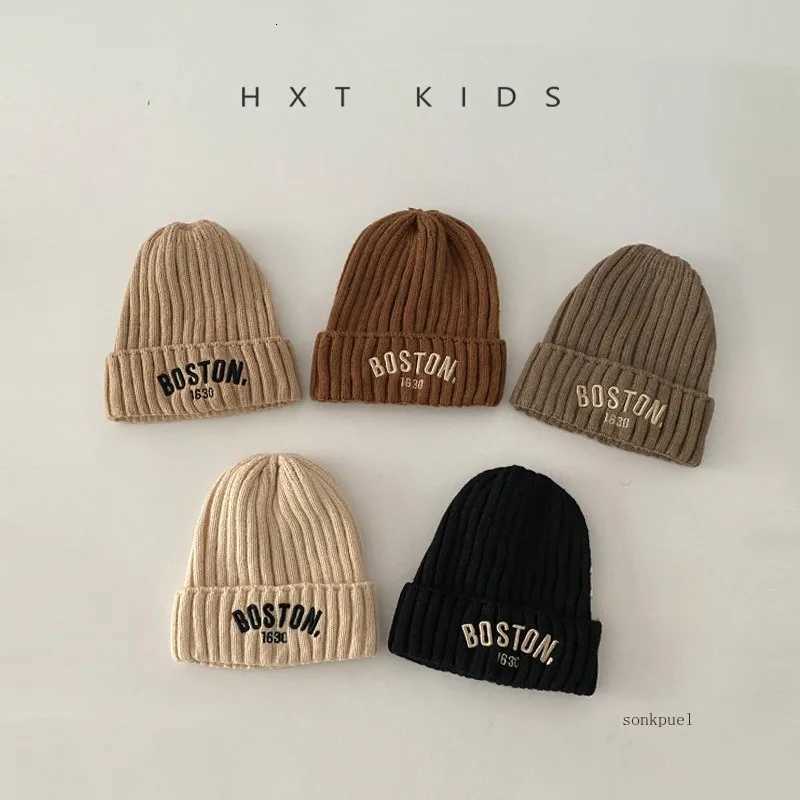 Children Hats Fall and Winter Knitted Wool Hat Boys Warm Windproof Ear Protection Hat Girls Set Head Cap Baby Hat Beanie251028