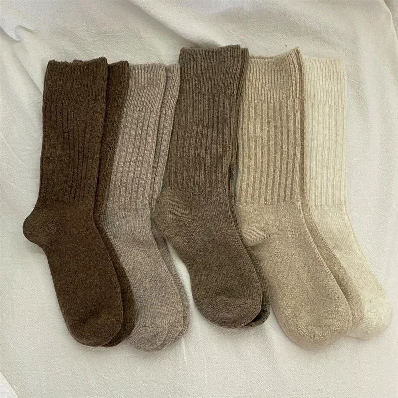 Wool Cashmere Thermal Long Sock for Women Homewear Sleeping Thicken Warm Crew Socks Women Socks Autumn Winter Calcetines Mujer 251029