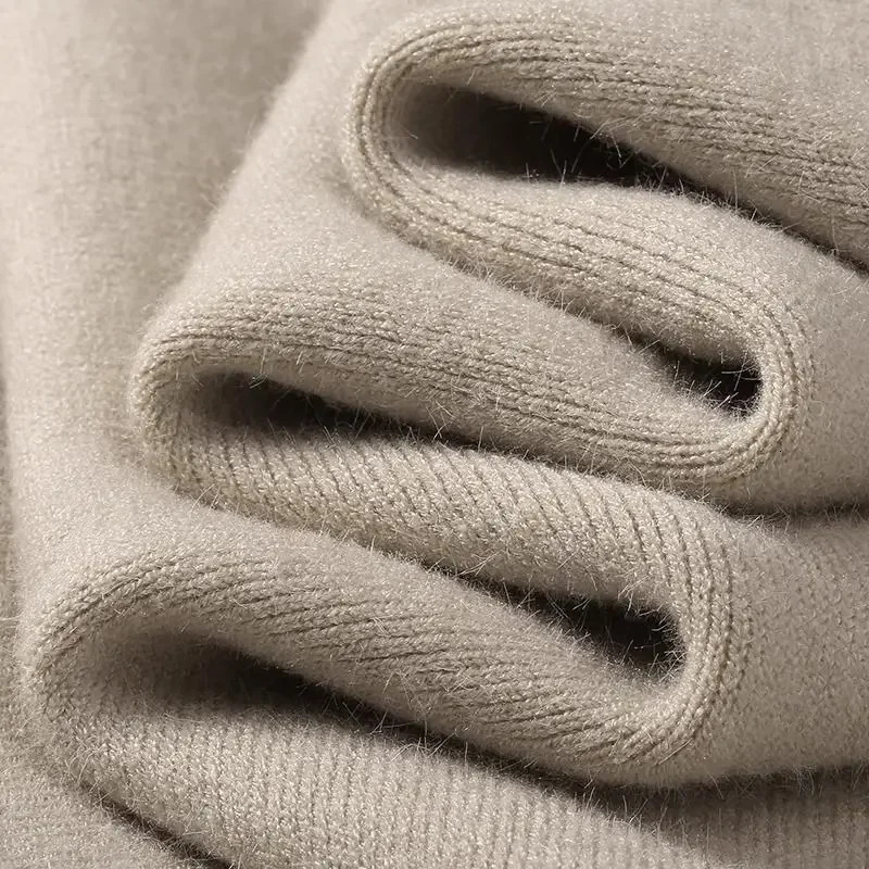 Plush Mens Knitted Sweater Turtleneck with Velvet Padded Warm Solid Pullovers Autumn Winter Thick Bottom Casual ONeck Sweater 251029