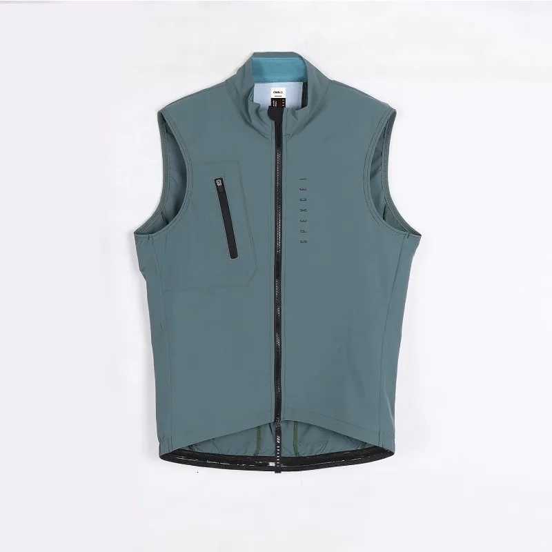 Latest Model Classic Lightweight Windproof Vest Mens Wind Stretch Fabric with Two Way Zipper Versatile Tops for Mens Clothing W251029