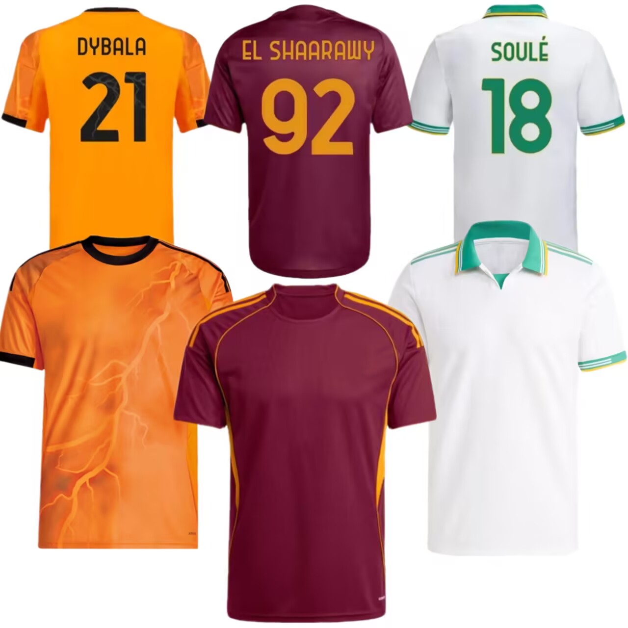 ASR Soccer jersey 25 26 ROMA DYBALA MANCINI ABRAHAM PAREDES E. LE FEE ZALEWSKI EL SHAARAWY ROME in stock 2025 2026 Men Kids football shirt