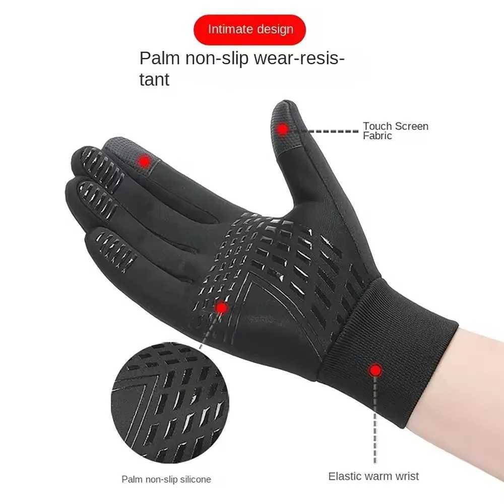 Autumn Winter Outdoor Cycling Gloves Gym Fitness Sports Running Warm Touch Screen Nonslip Gloves Motorcycle Gloves Men Women J251029