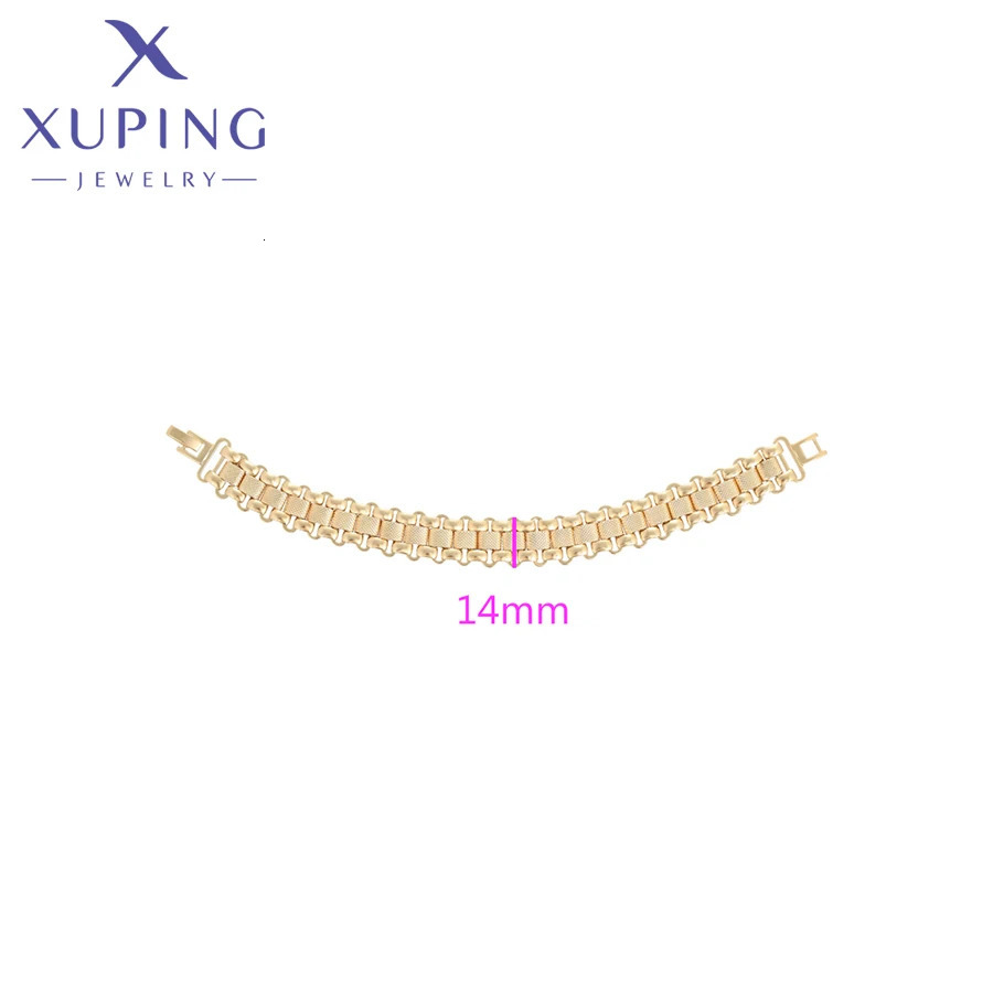 Xuping Jewelry Arrival Copper Alloy Fashion 195cm Big Womens Bracelet with Light Gold Color X000992166 251028