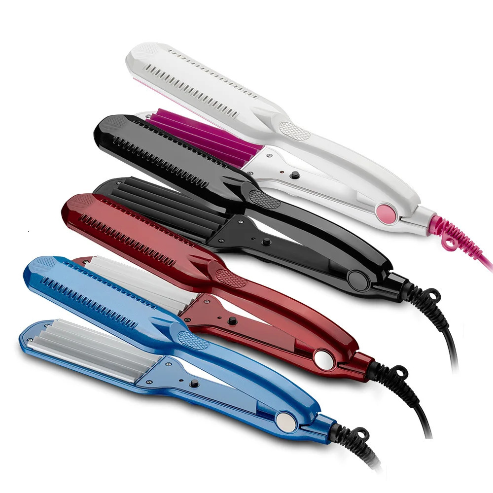 Professional Hair Crimper Curler Dry Wet Use Corrugated Irons Ceramic Curling Iron with Temperature Control Waving Tool 251029