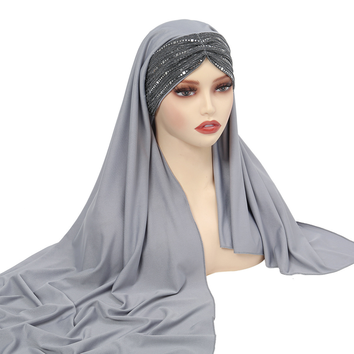 Jersey Scarf Muslim Women Instant Hijab Turban One Piece Amira Islamic Headscarf Shawls Wrap Pull On Khimar Niqab Nikab Hijabs 240715