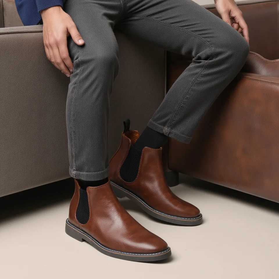4046 Men Chelsea Boots Brand Retro Comfortable Fashion Men Boots Z251029