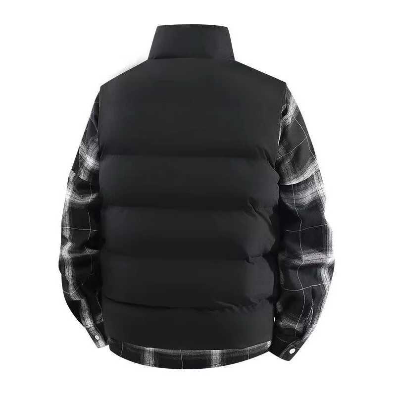 Mens Jacket Vests Slim Fit Full Zip Quilted Sleeveless Coats for Man WaterResistant Outdoor Lightweight Coat Warm Padded Jacket W251029