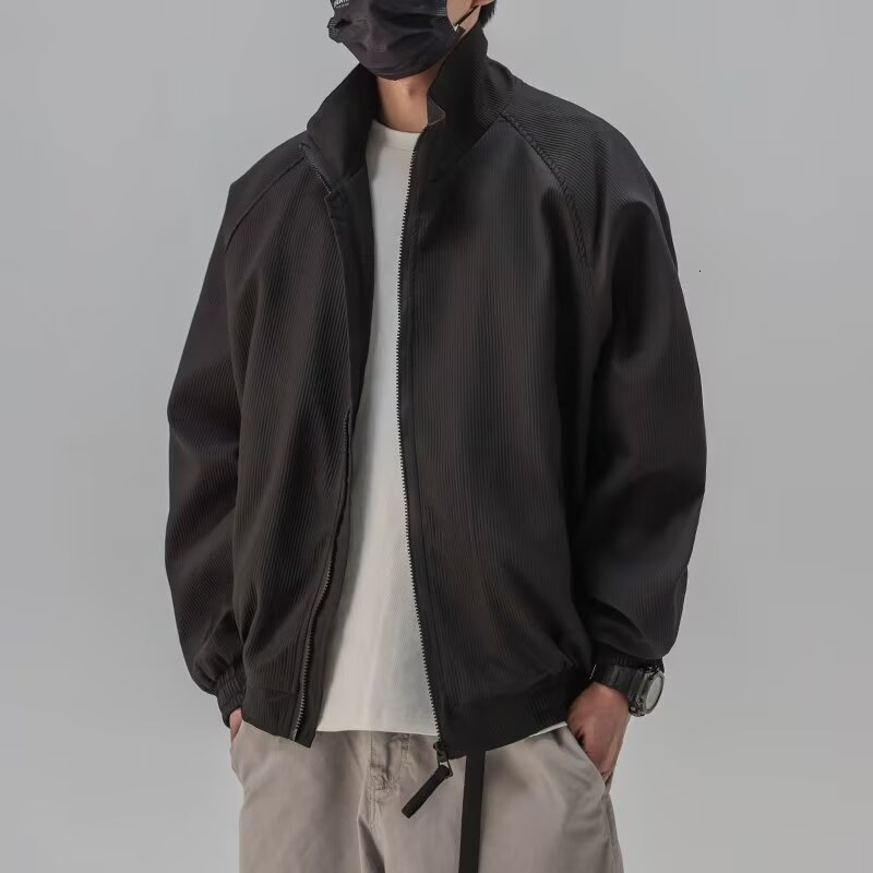 Stand Collar Workwear Jacket For Men Designer Jacket New Spring And Autumn Simple Loose Casual Versatile Couple Jacket Top