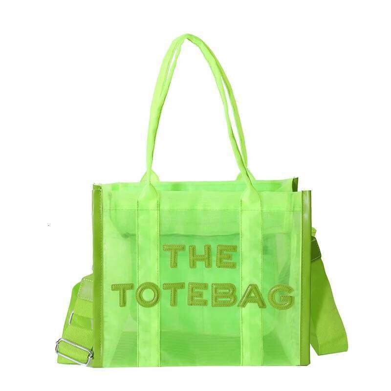 The Tote For Women 2025 Designer Handbag Square Hand Bag Beach Summer Transparent Shopping Shoulder Pink Bags Purses