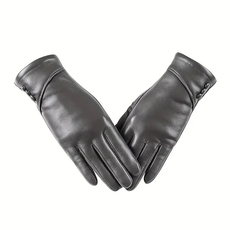 Elegant Genuine Leather Touchscreen Gloves with Soft Fleece Lining Perfect for Stylish Warmth on Casual Weekends 251013