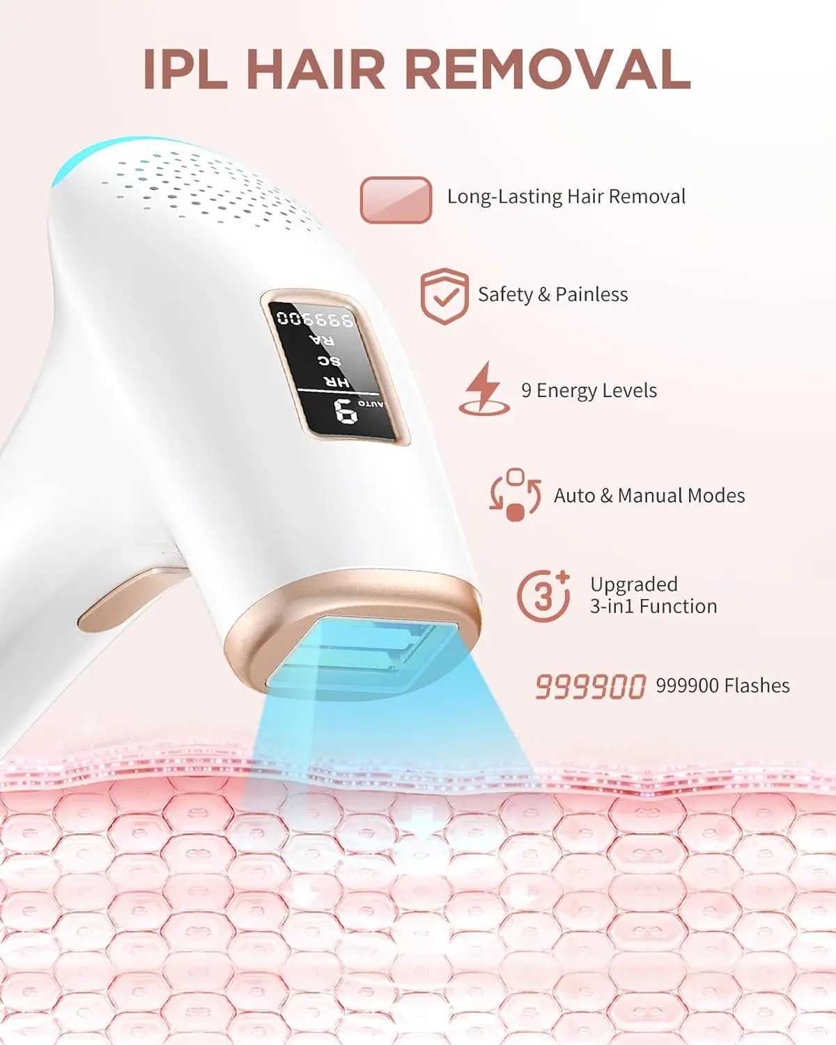 999900 Flashes IPL Hair Removal Safe Permanent Painless Epilator Face Body Arms Leg Whole Body Treament For Men Women Home Use J251117
