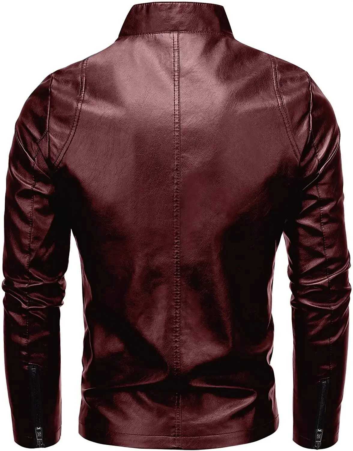Mens PU Leather Jacket Motorcycle Biker Mens Jackets 2023 Outdoor Outwear Coats 5XL Plus SzieT251029