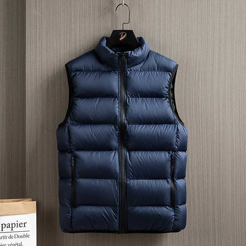 Men Down Keep Warm Comfortable Stylish Down Jacket Coat Solid Color Stand Collar Layering Waterproof Windproof Fashionable W251029