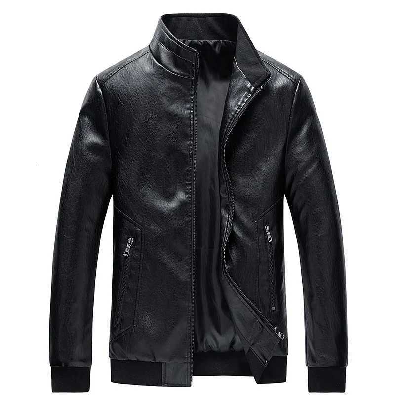 Men Faux Leather Zi… - image