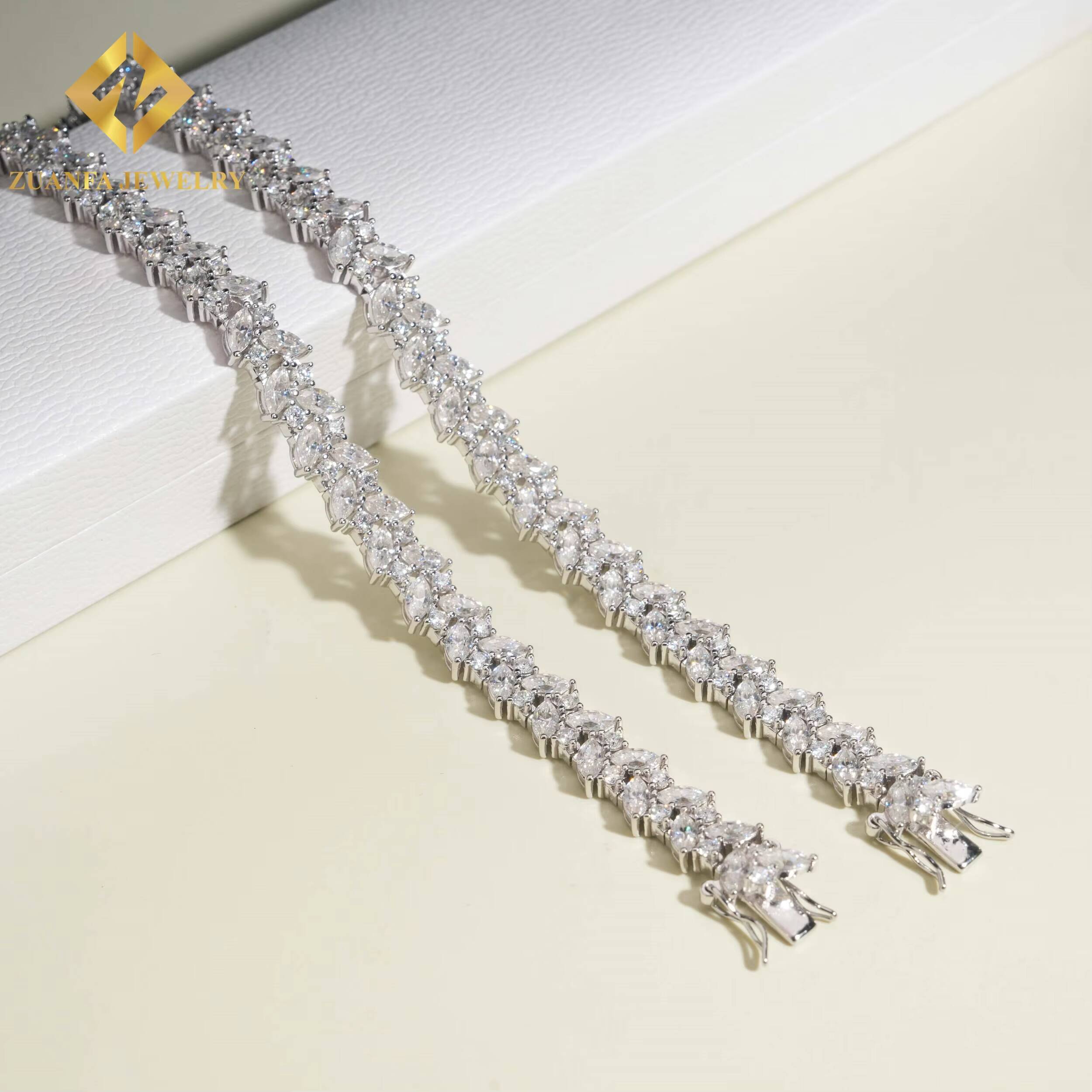 Hip Hop Butterfly Design Bracelet 925 Silver Moissanite Cuban Link Chain Custom Made Iced Out Diamond Jewelry Cuban Link