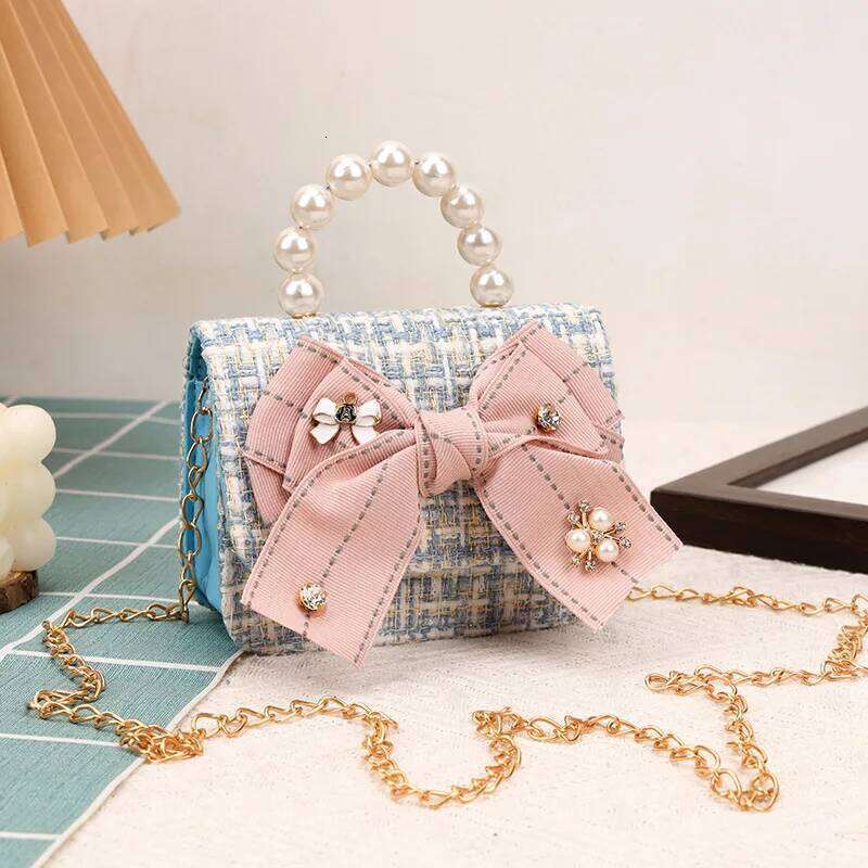 Fashion women's clutch handbag summer cute pink bow casual messenger sweet girl small square shoulder bag
