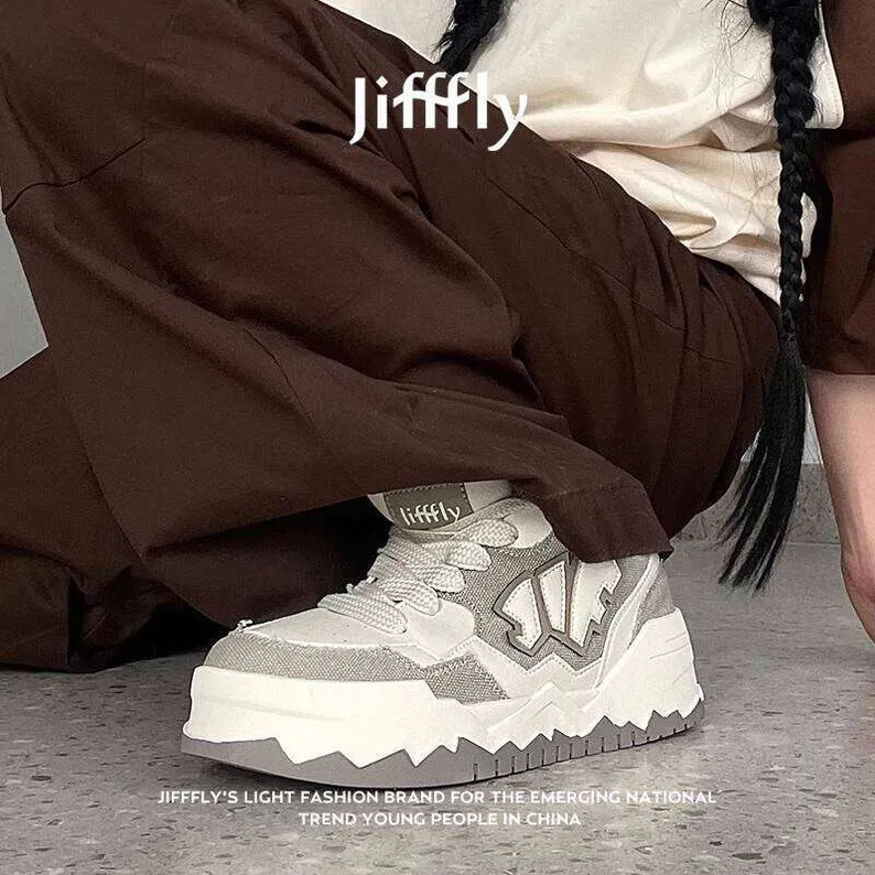 Jifffly Celebrity Style Men's Sneakers 2025 New Versatile Ins Trendy Fashion Couple Style Lightweight Sports Shoes