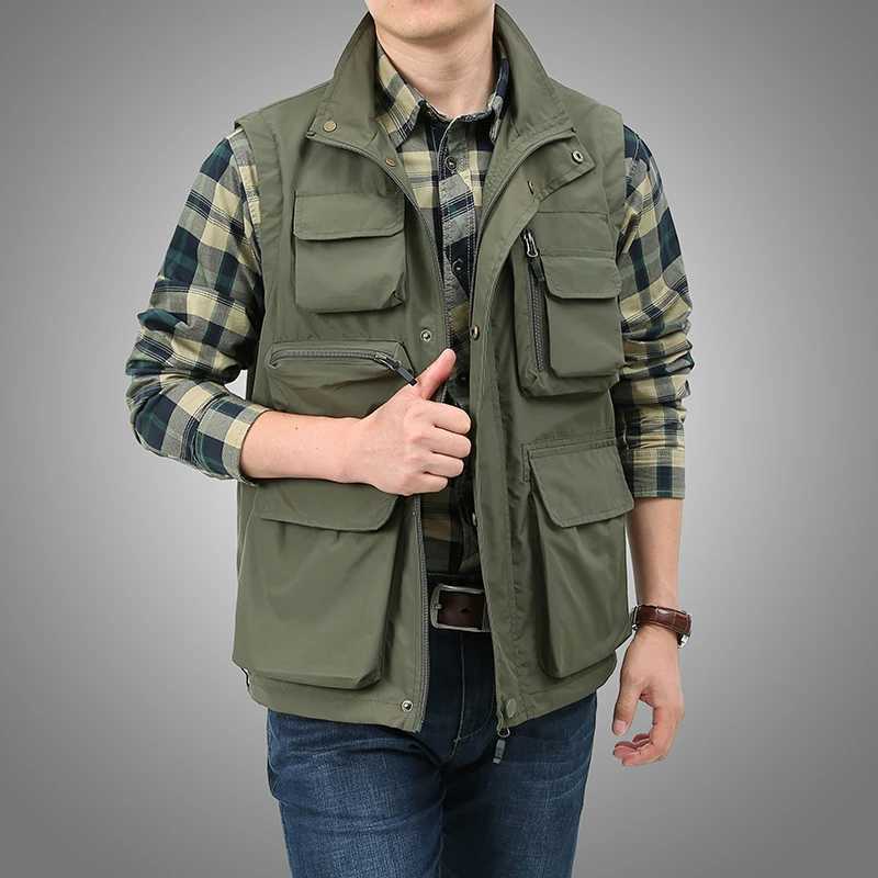 Cargo Waistcoat Men Outdoor Multipocket Fashion Waistcoat Breathable Coat Every Fashion Handsome Mens Wear High Quality Coat W251029