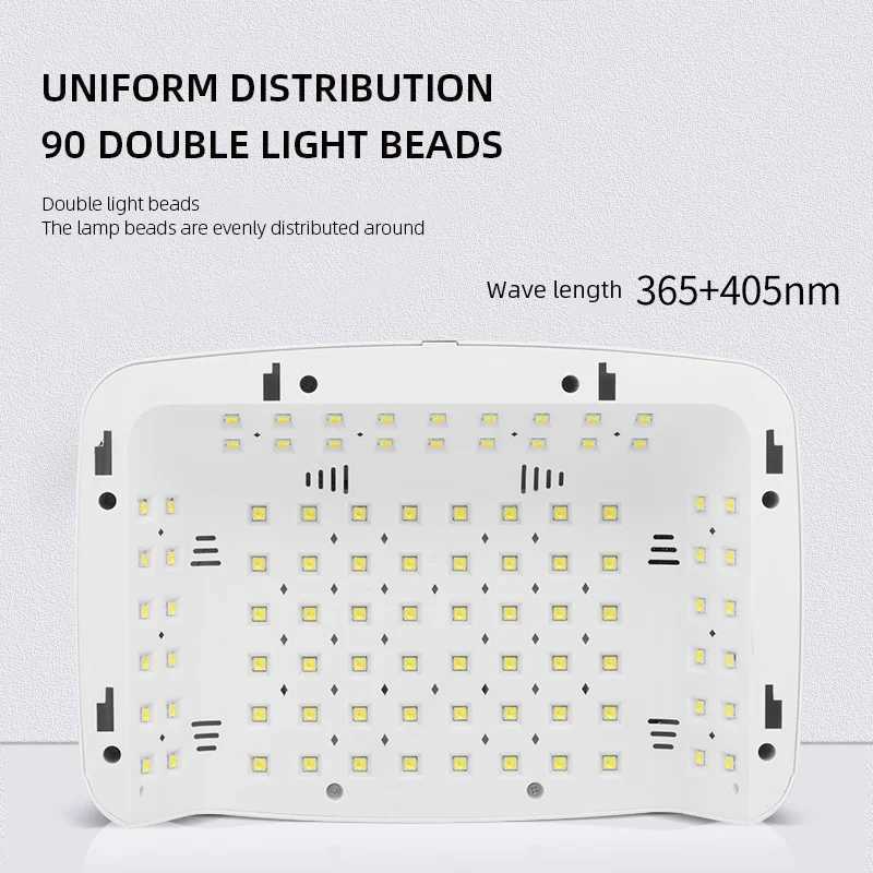 90LEDs Powerful UV LED Nail Lamp For Drying Nail Gel Polish Dryer With Motion Sensing Professional UV Lampe for Manicure Salon J251115