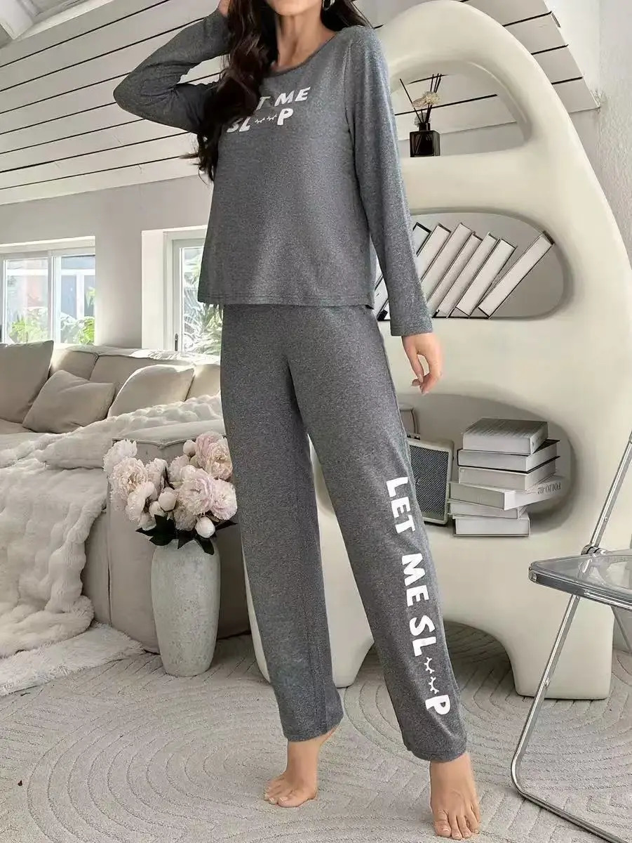 Sleepwear Womens Nightgown Long Sleeve Pajamas Ladies Pj Sets for Woman Pyjamas Set Pajama Girl Home Wear Homewear Female 251029