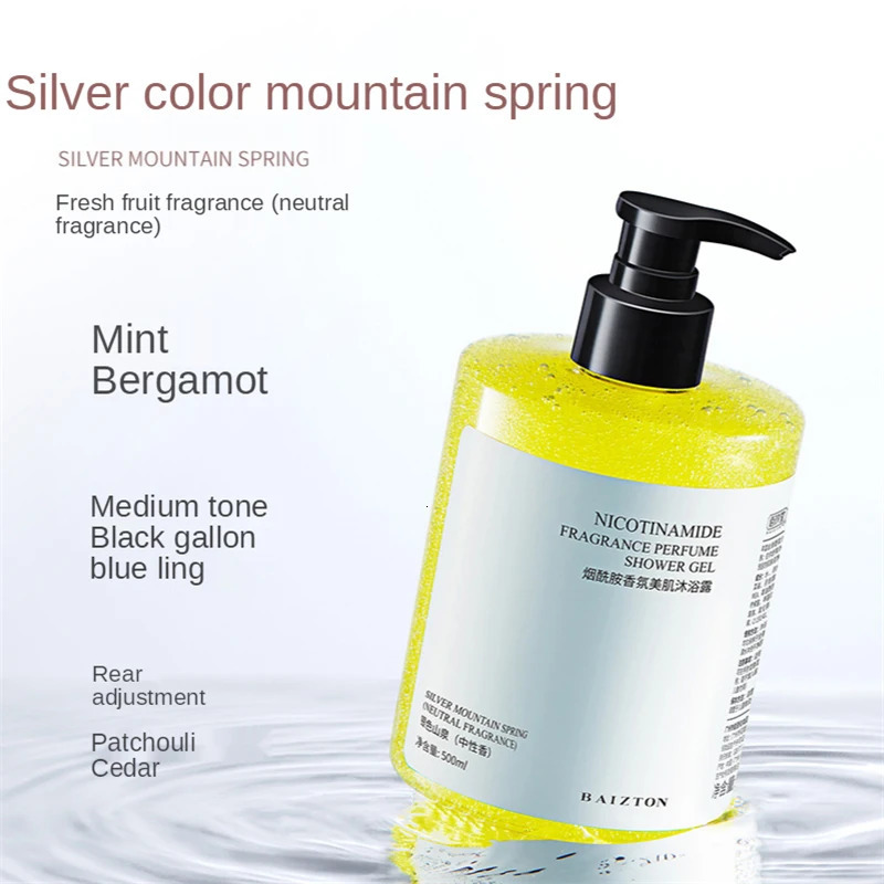 Niacinamide Perfume Shower Gel Body Wash Exfoliating Smoothing Gentle Cleansing izing Bath Lotion Women Men 251023