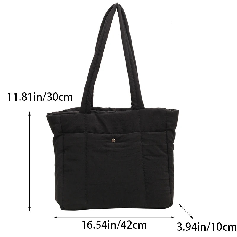 Soft Shoulder Bag For Women Cloth Solid Color Female Handbags Large Capacity Tote Bags Shopping 251029