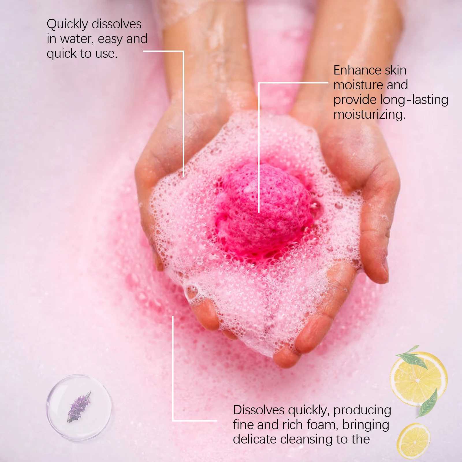 Lavender Bubble Bath Balls Long Lasting Fragrance Improve Exfoliating Foot Odor Cleanse Relax Stress Moisturizing Salt Bath Ball L251029