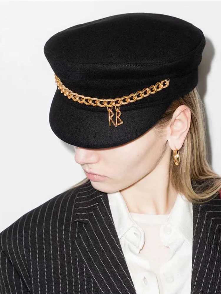 Beret Women Fashion Chain Designer Newsboy Cap Women Sun Hat Military Cap Visor Outdoor Unisex Sombreros De Mujer