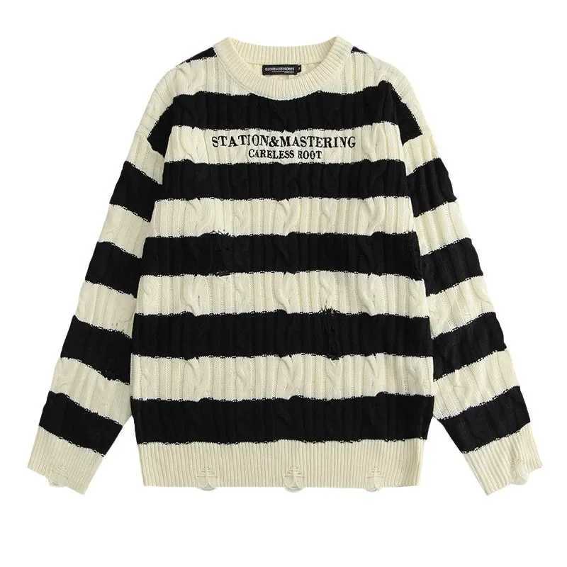 Cozy round Neck Sweater Thick Yarn Men Women Couple Match Autumn Winter New Style INS Trendy Hole Design Soft Mouton Pullover J251029