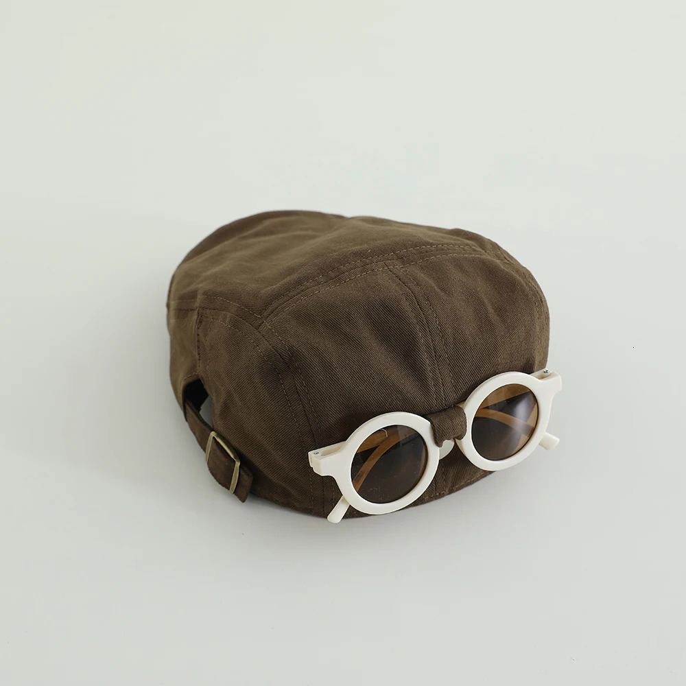 Childrens Caps With Glasses Handsome Spring Summer Baby British Beret Hats Boys Girls Korean Painter Hat For Kids 25 Years 251029
