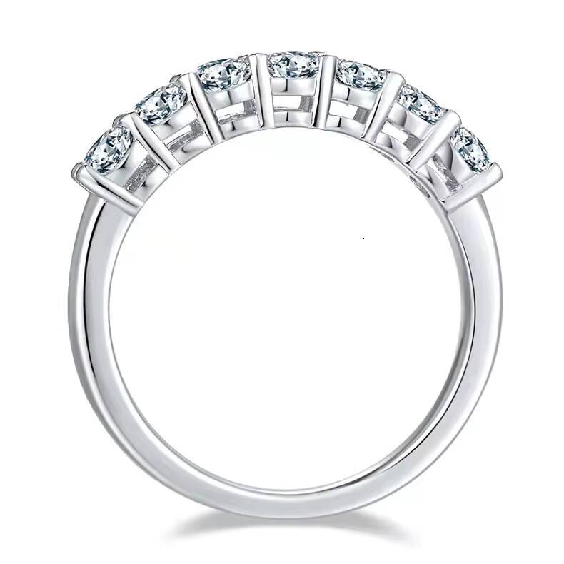 YINGMA Stock Mossanite Jewelry Rings Eternity 925 Sterling Silver VVS Diamond Moissanite Wedding Band Ring for Women